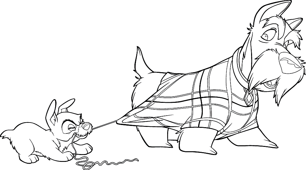 Malvorlagen Welpen und Hunde