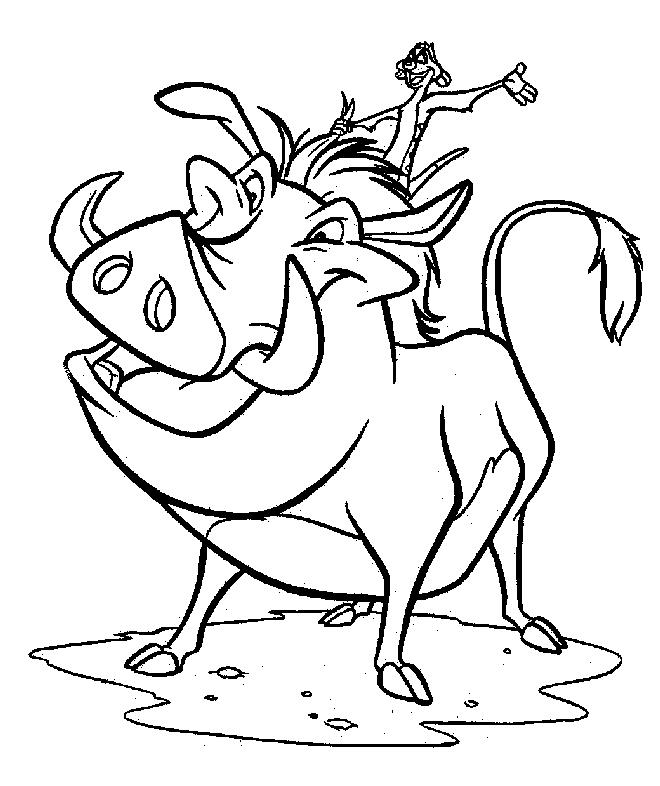 Malvorlagen Timon und Pumba