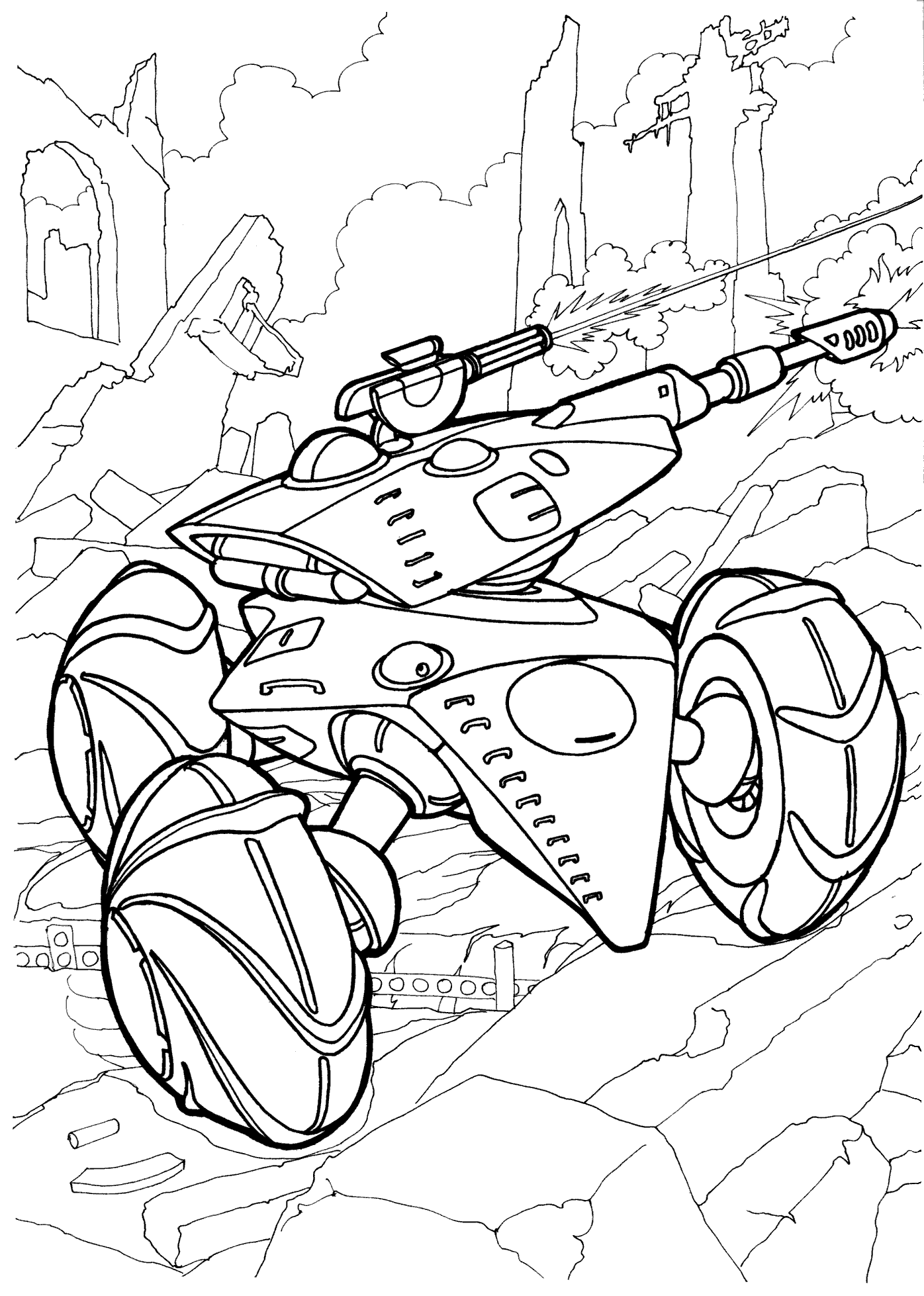 Malvorlagen Autonome Tank