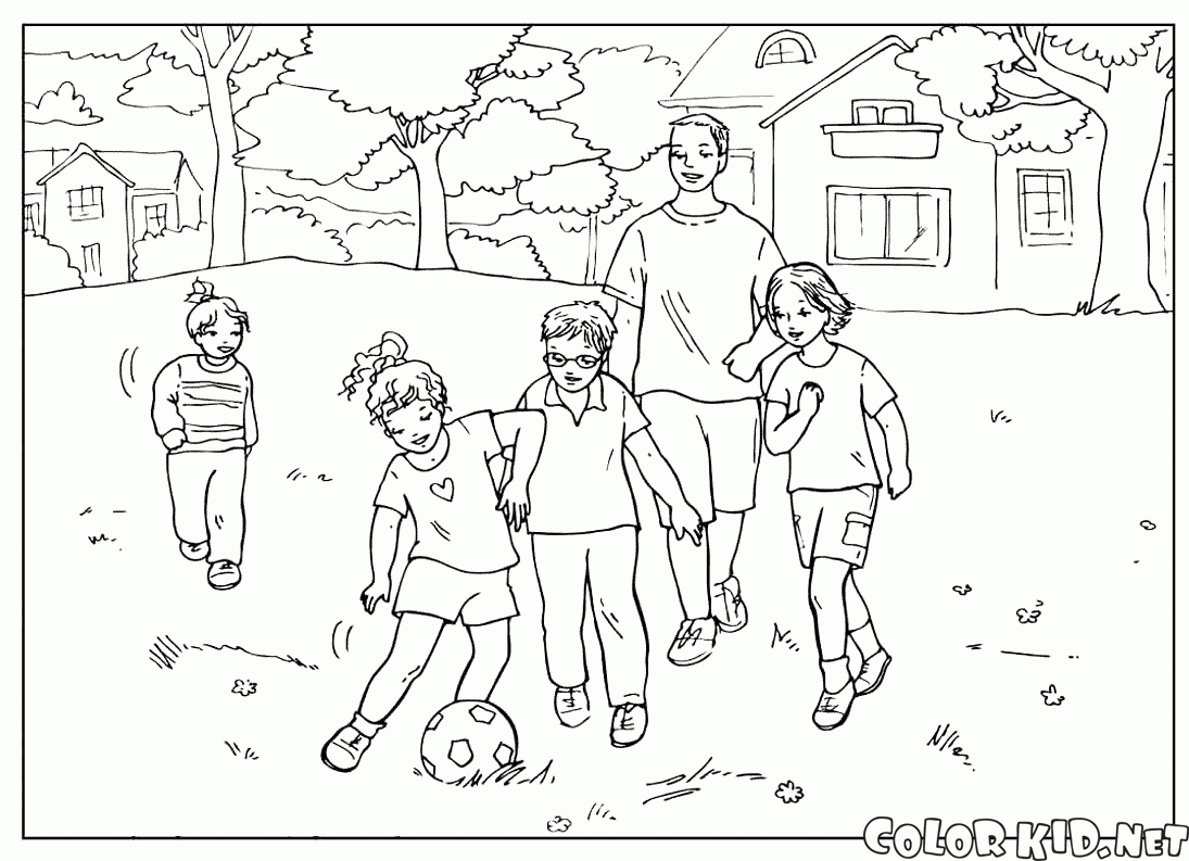 Malvorlagen Familie am Lagerfeuer