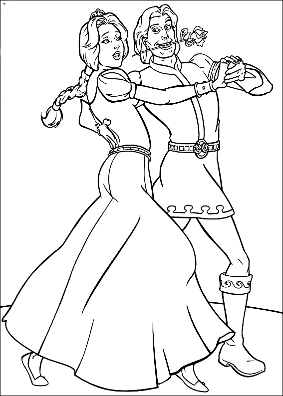 Malvorlagen Prinzessin und Prinz