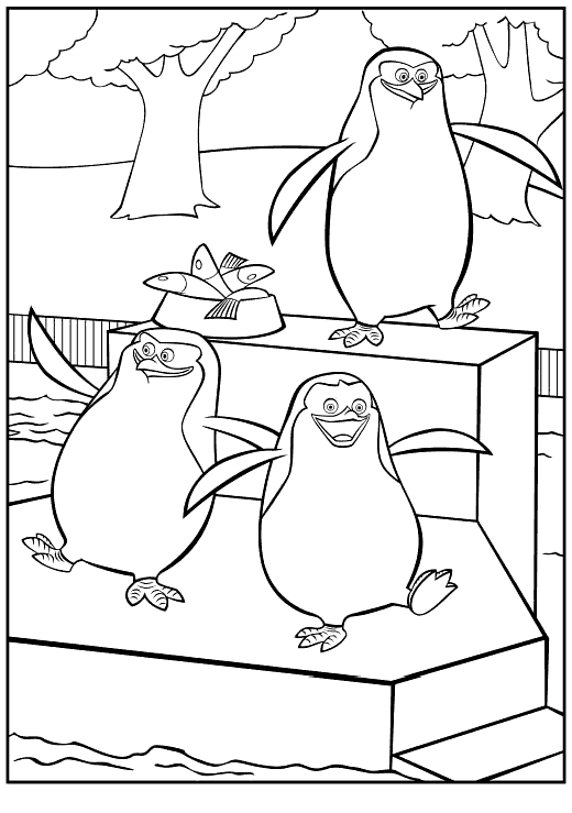 Malvorlagen Die Pinguine aus Madagascar