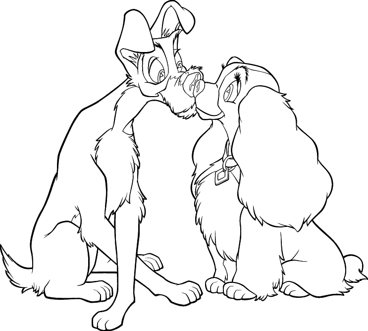 Malvorlagen - Susi und Strolch