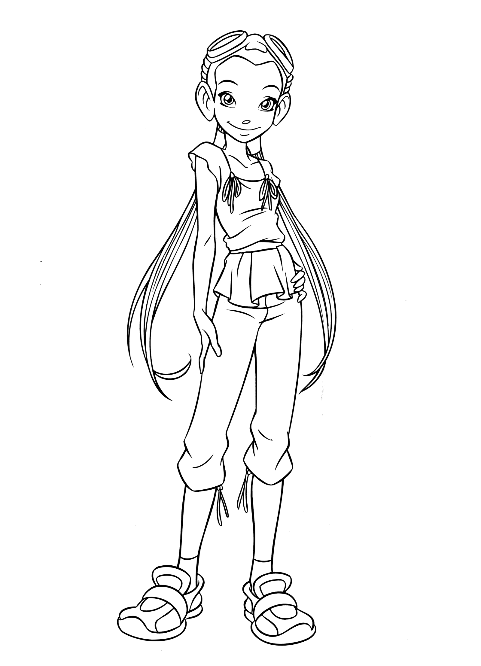 Malvorlagen Hay Lin in der Stadt dress