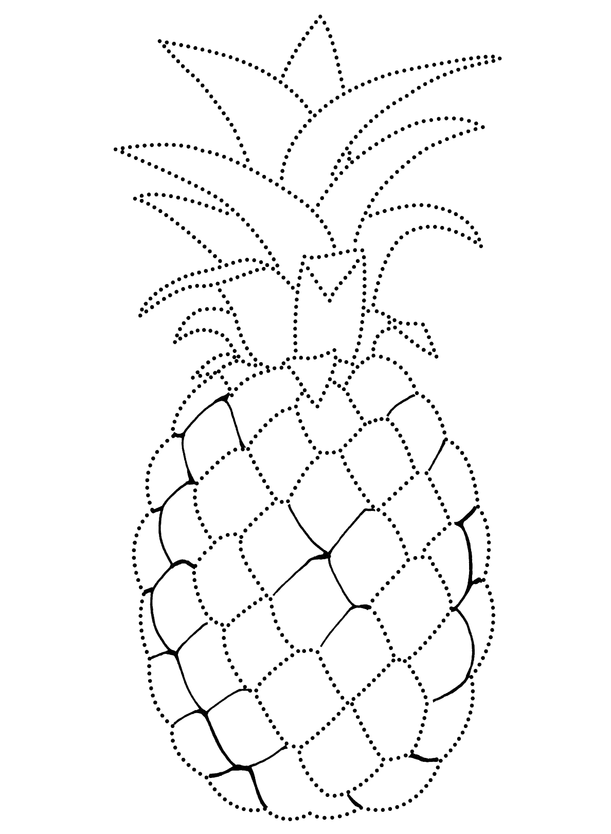 Malvorlagen - Ananas