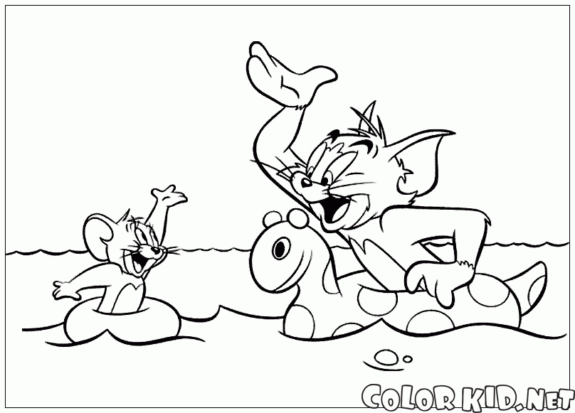 Tom und Jerry auf dem See