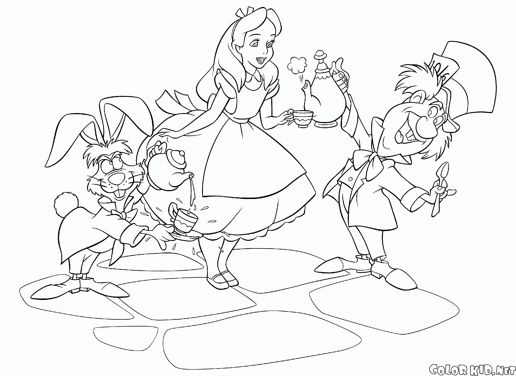 Hare, Alice und Hatter