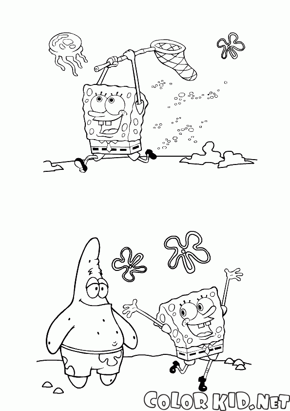 SpongeBob und Patrick auf der Pirsch