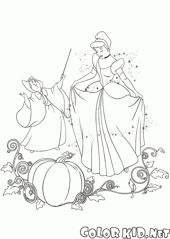 Fairy Godmother und Cinderella