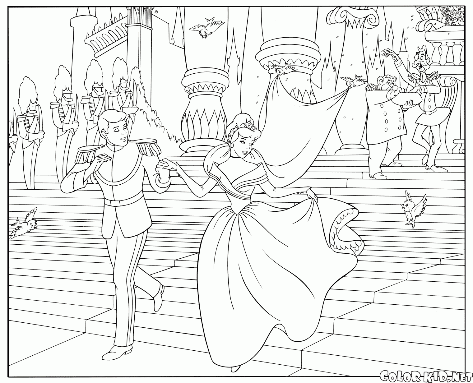 Die Hochzeit von Cinderella und Prinz