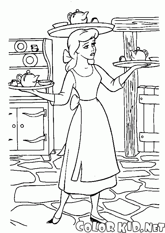 Cinderella trägt Frühstück