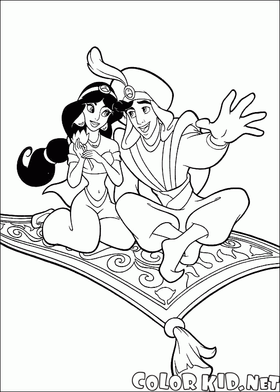 Aladdin und Jasmin auf der Reise