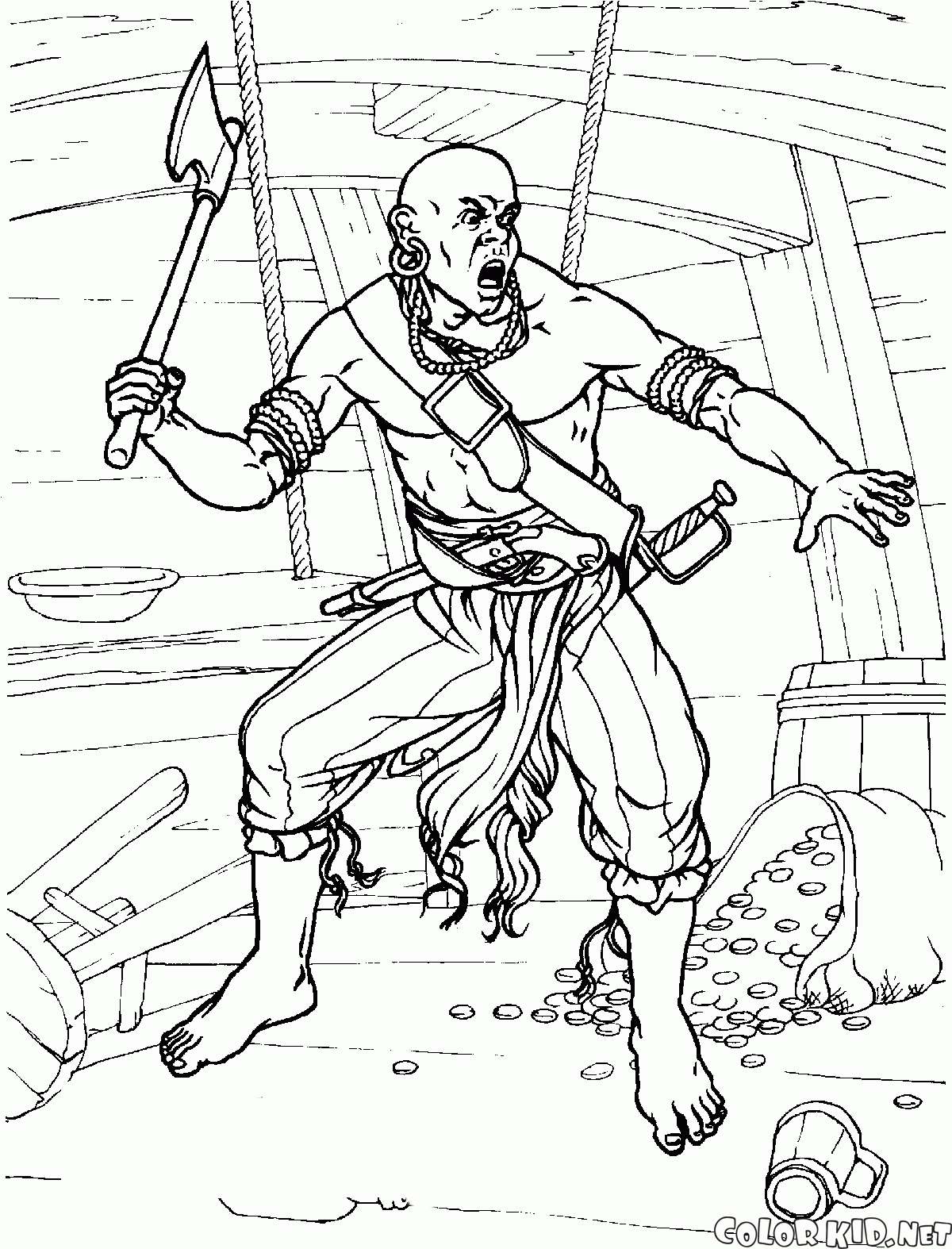 Pirat mit einer Axt