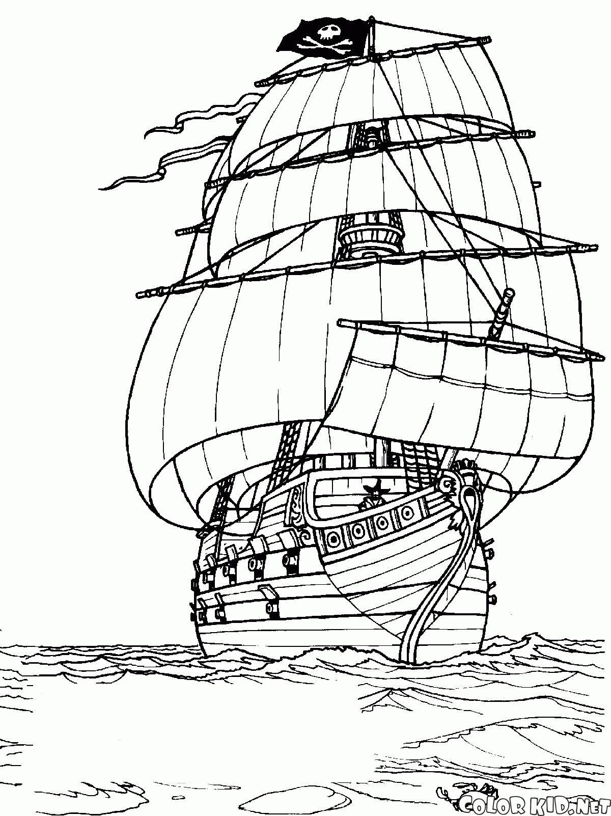 Ein Schiff auf hoher See