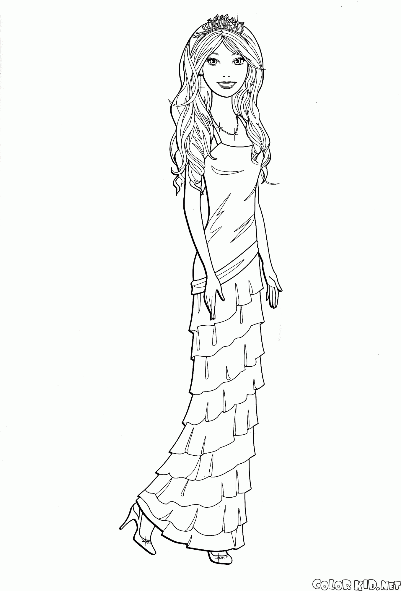 Barbie in einem eleganten Kleid