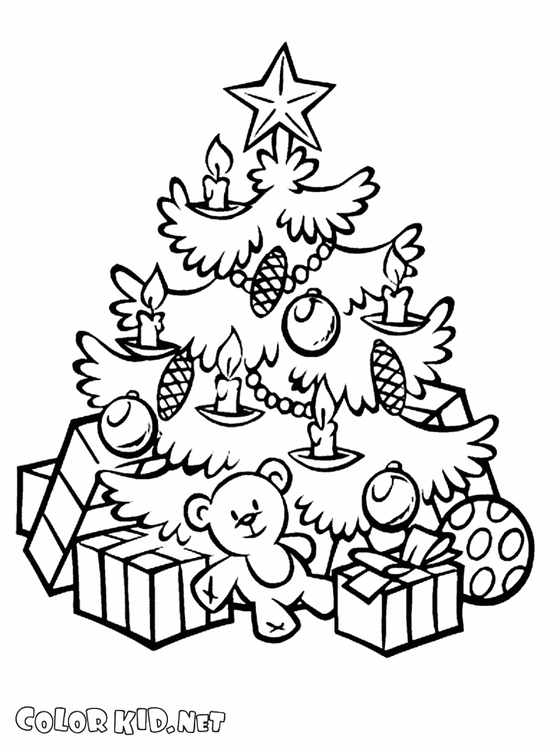 Weihnachtsbaum und viele Geschenke