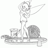 Tinkerbell bewundert sich selbst