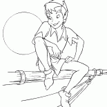 Peter mit Mond im Hintergrund