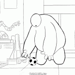 Robot Baymax und Kugel