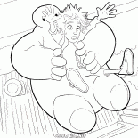 Baymax und Hiro fliegen nach