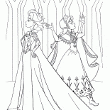 Elsa und Anna in der Burg