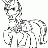 Pony glänzender Rüstung