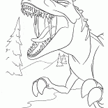 Lautes Brüllen des Dinosauriers