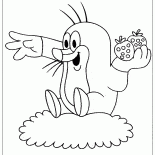 Fröhliche kleine Maulwurf