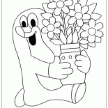 Mole mit Vase