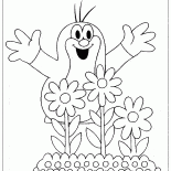 Mole und Blumen