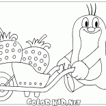 Mole und Erdbeeren