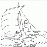 Ein Maulwurf auf dem Boot