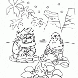 Bonfire in der Nacht