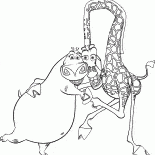 Gloria und nette Giraffe