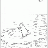 Ein auf einer Eisscholle