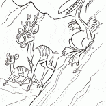 Tiere fliehen, um dem Schiff