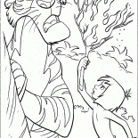 Mowgli mit Feuer