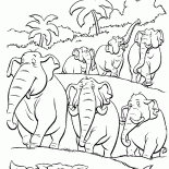 Eine Herde von Elefanten