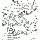 Native American und Pferd