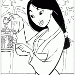 Mulan findet einen Vogel
