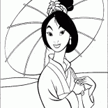 Mulan ist von der Sonne sich versteckt