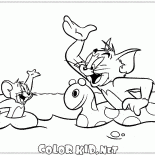 Tom und Jerry auf dem See