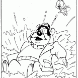 Monty, Zipper und Wasser