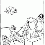 Das ganze Team am Mikroskop