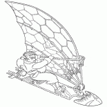 Brett mit einem Segel