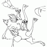 Nala und Simba auf Strauße