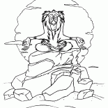 Rafiki bei Sonnenuntergang