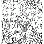 Feuerwerk über der Stadt