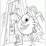 Mike fixiert die Tür