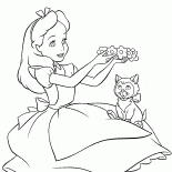 Alice spielt mit einem Kätzchen